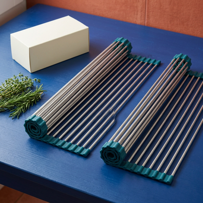 Adjustable Over-Sink Roll-Up Drying Rack