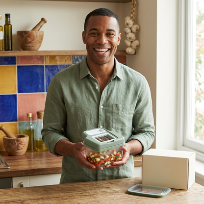 Manual Vegetable Chopper with Storage Container