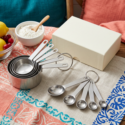Stainless Steel Measuring Cups and Spoons