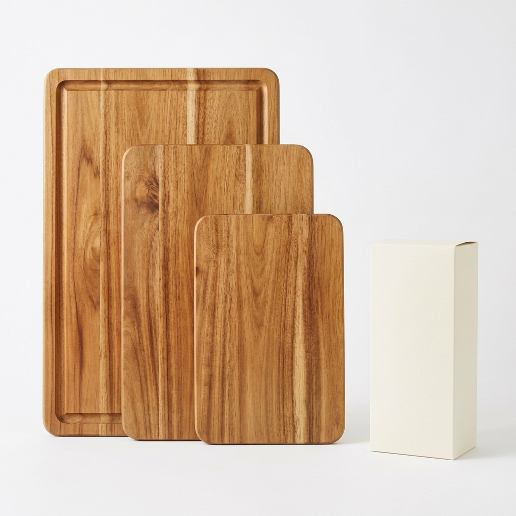 Acacia Wood Cutting Board Set