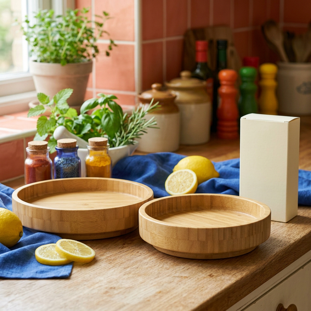 Rotating Bamboo Spice Organizer